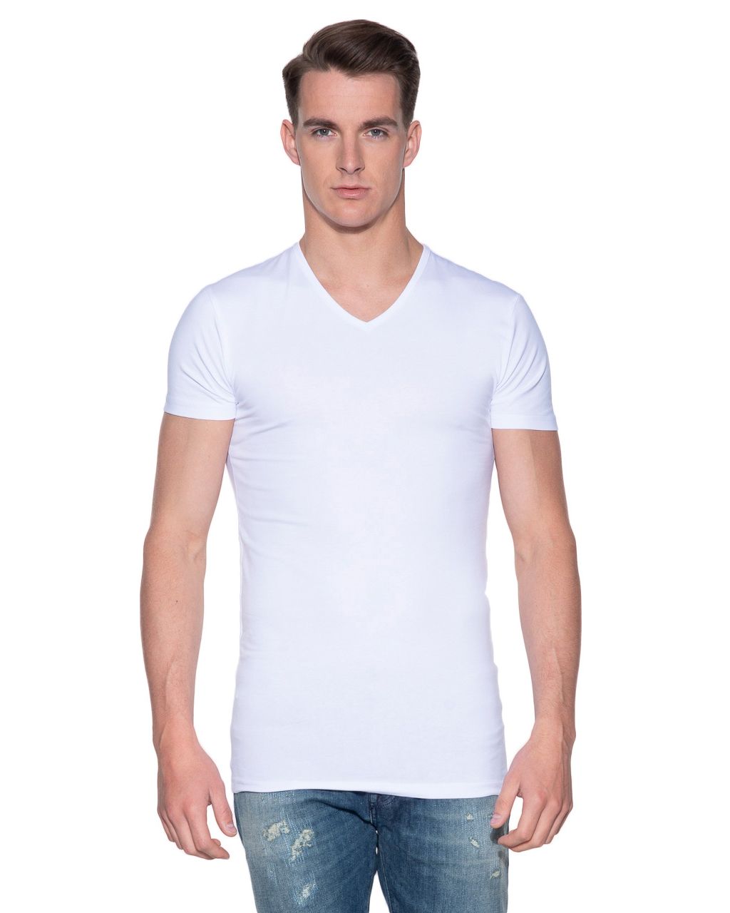 Gymnastiek Tablet Meerdere Slater Stretch T-shirt V-hals 2-pack | Shop nu - Only for Men