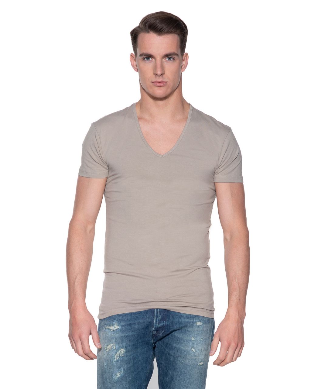Slater Stretch T-shirt Diepe 2-pack | Shop nu - Only for Men