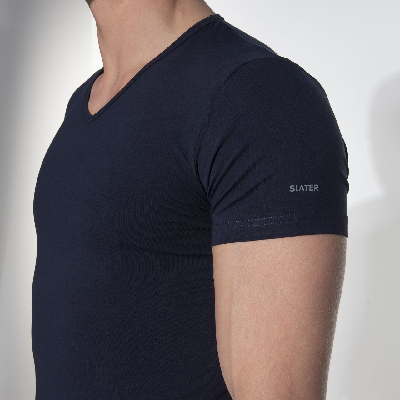 Slater Stretch T-shirt V-hals 2-pack | Shop nu - Only for Men